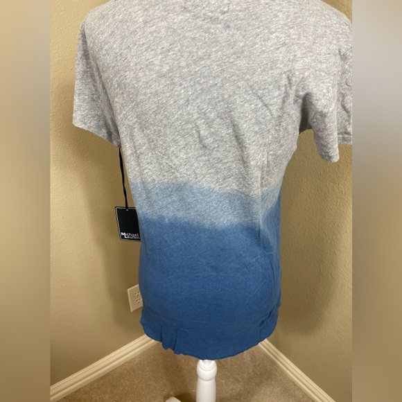 NWT size XS Michael Lauren V neck ombré tshirt - Picture 2 of 7
